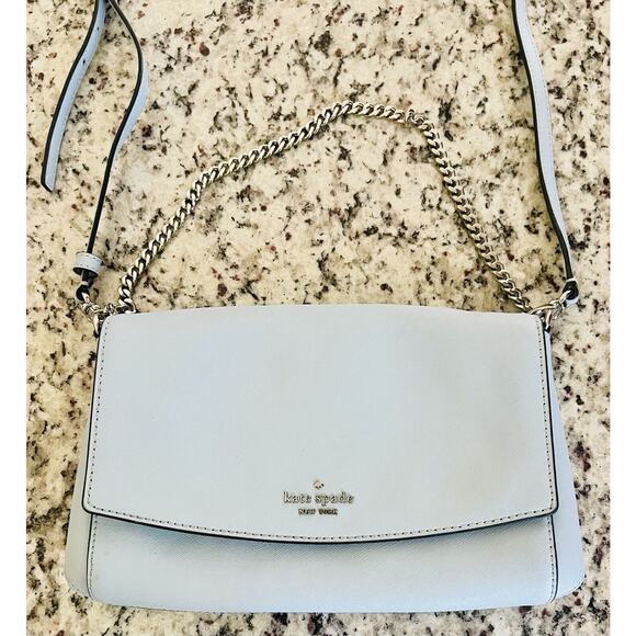 Kate Spade RETAIL $279 | Greer Leather Crossbody Bag | Color: Ocean Blue - Picture 4 of 16